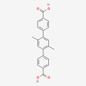 Chemical structure of 2',5'-Dimethyl-[1,1':4',1''-terphenyl]-4,4''-dicarboxylic acid