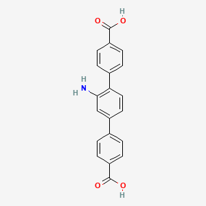 Chemical structure of 2'-Amino-[1,1':4',1''-terphenyl]-4,4''-dicarboxylic acid