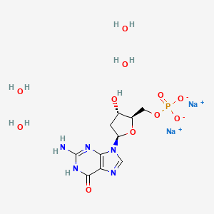 Chemical structure of 2'-Deoxyguanosine 5'phosphate tetrahydrate disodium salt