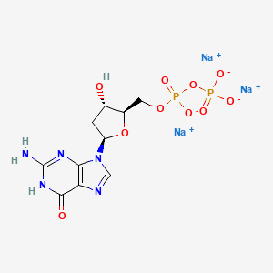 Chemical structure of 2'-Deoxyguanosine-5'-diphosphate trisodium salt