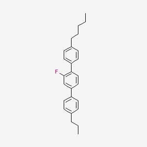 Chemical structure of 2'-Fluoro-4-pentyl-4''-propyl-1,1':4',1''-terphenyl