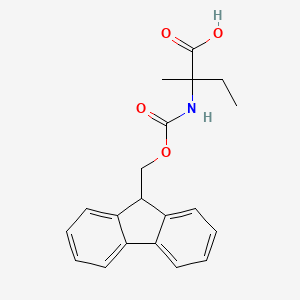 Chemical structure of 2-(Amino)-2-methylbutanoic acid