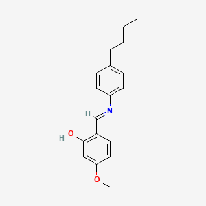 Chemical structure of 2-(((4-Butylphenyl)imino)methyl)-5-methoxyphenol