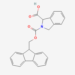 Chemical structure of (R,S)-Fmoc-1,3-dihydro-2H-isoindole carboxylic acid