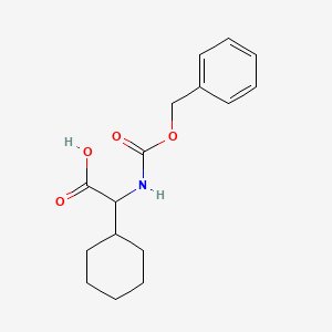 Chemical structure of 2-(((Benzyloxy)carbonyl)amino)-2-cyclohexylacetic acid