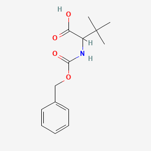 Chemical structure of N-[(benzyloxy)carbonyl]-3-methylvaline