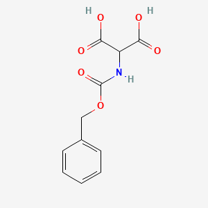 Chemical structure of 2-(((Benzyloxy)carbonyl)amino)malonic acid