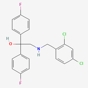 Chemical structure of 2-((2,4-Dichlorobenzyl)amino)-1,1-bis(4-fluorophenyl)ethanol