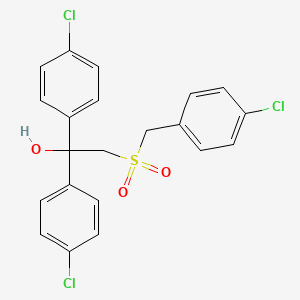 Chemical structure of 2-((4-Chlorobenzyl)sulfonyl)-1,1-bis(4-chlorophenyl)ethanol