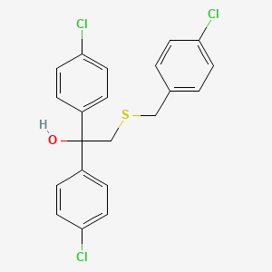 Chemical structure of 2-((4-Chlorobenzyl)thio)-1,1-bis(4-chlorophenyl)ethanol