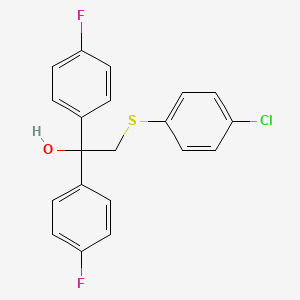 Chemical structure of 2-((4-Chlorophenyl)thio)-1,1-bis(4-fluorophenyl)ethanol