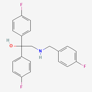 Chemical structure of 2-((4-Fluorobenzyl)amino)-1,1-bis(4-fluorophenyl)ethanol