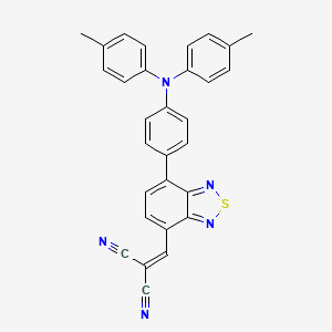 Chemical structure of 2-((7-(4-(Di-p-tolylamino)phenyl)benzo[c][1,2,5]thiadiazol-4-yl)methylene)malononitrile