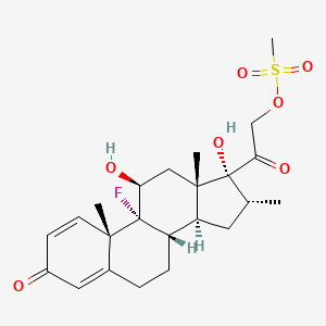 Chemical structure of Dexamethasone 21-mesylate