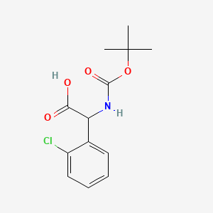 Chemical structure of N-Boc-(2'-Chlorophenyl)glycine