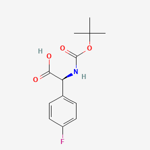 Chemical structure of 2-((tert-Butoxycarbonyl)(3-fluorophenyl)amino)acetic acid