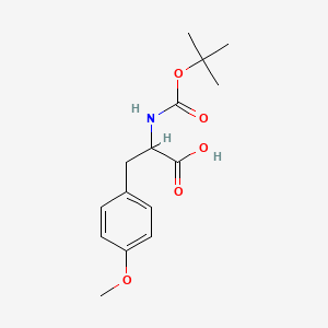 Chemical structure of 2-((tert-Butoxycarbonyl)amino)-3-(4-methoxyphenyl)propanoic acid