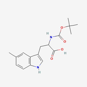 Chemical structure of Boc-5-methyl-DL-tryptophan