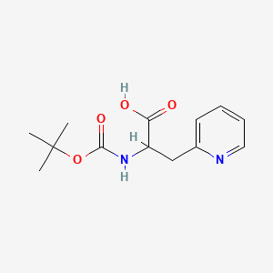 Chemical structure of 2-tert-Butoxycarbonylamino-3-pyridin-2-yl-propionic acid