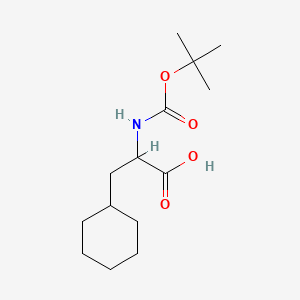 Chemical structure of 2-((tert-Butoxycarbonyl)amino)-3-cyclohexylpropanoic acid