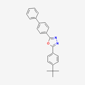 Chemical structure of 2-(4-Biphenylyl)-5-(4-tert-butylphenyl)-1,3,4-oxadiazole