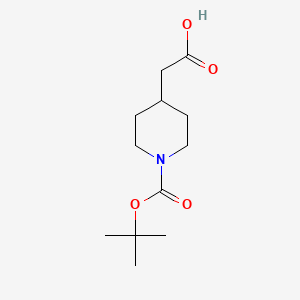 Chemical structure of [1-(tert-Butoxycarbonyl)piperidin-4-yl]acetic acid