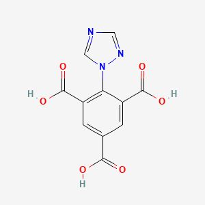Chemical structure of 2-(1H-1,2,4-Triazol-1-yl)benzene-1,3,5-tricarboxylic acid