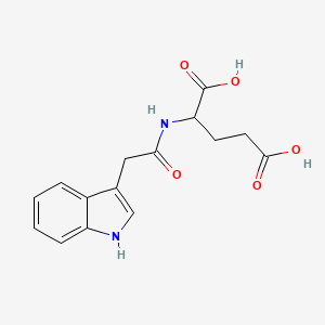 Chemical structure of 2-(2-(1H-Indol-3-yl)acetamido)pentanedioic acid