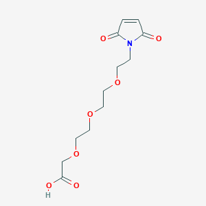 Chemical structure of 2-(2-(2-(2-(2,5-Dioxo-2,5-dihydro-1H-pyrrol-1-yl)ethoxy)ethoxy)ethoxy)acetic acid
