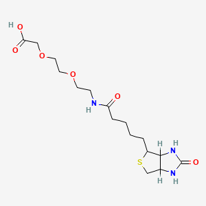 Chemical structure of Biotinyl-8-amino-3,6-dioxaoctanoic acid