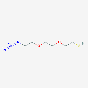 Chemical structure of 2-(2-(2-Azidoethoxy)ethoxy)ethane-1-thiol
