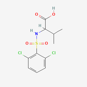 Chemical structure of 2-(2,6-Dichlorobenzenesulfonamido)-3-methylbutanoic acid