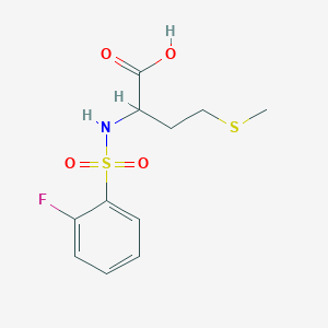 Chemical structure of ((2-Fluorophenyl)sulfonyl)methionine