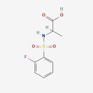 Chemical structure of 2-(2-Fluorobenzenesulfonamido)propanoic acid