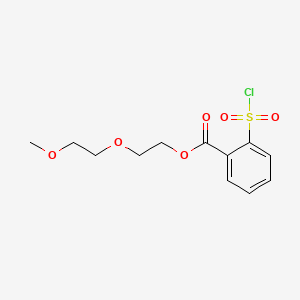 Chemical structure of 2-(2-Methoxyethoxy)ethyl 2-(chlorosulfonyl)benzoate