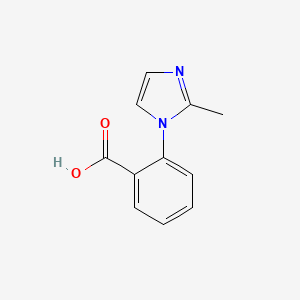 Chemical structure of 2-(2-Methyl-1H-imidazol-1-yl)benzoic acid