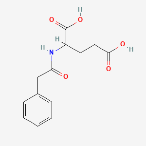Chemical structure of 2-(2-Phenylacetamido)pentanedioic acid
