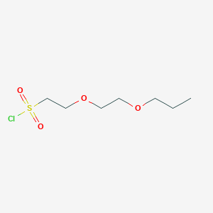 Chemical structure of 2-(2-Propoxyethoxy)ethane-1-sulfonyl chloride