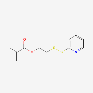 Chemical structure of 2-(2-Pyridinyldithio)ethyl methacrylate(stabilizedwithMEHQ)