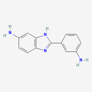 Chemical structure of 2-(3-Aminophenyl)-1H-benzo[d]imidazol-6-amine