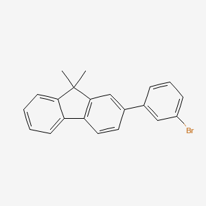 Chemical structure of 2-(3-Bromophenyl)-9,9-dimethyl-9H-fuorene