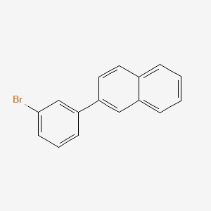 Chemical structure of 2-(3-Bromophenyl)naphthalene