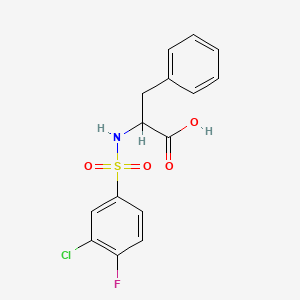 Chemical structure of ((3-Chloro-4-fluorophenyl)sulfonyl)phenylalanine