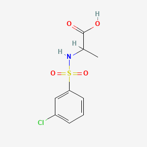 Chemical structure of 2-(3-Chlorobenzenesulfonamido)propanoic acid