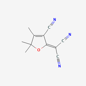 Chemical structure of 2-(3-Cyano-4,5,5-trimethylfuran-2(5H)-ylidene)malononitrile