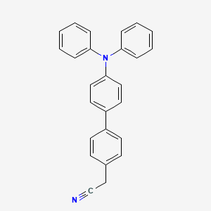 Chemical structure of 2-(4'-(Diphenylamino)-[1,1'-biphenyl]-4-yl)acetonitrile