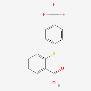 Chemical structure of 2-(4'-TrifluoroMethylphenylthio)benzoic acid