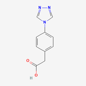 Chemical structure of 2-(4-(4H-1,2,4-Triazol-4-yl)phenyl)aceticacid
