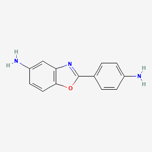 Chemical structure of 2-(4-Aminophenyl)benzoxazol-5-amine