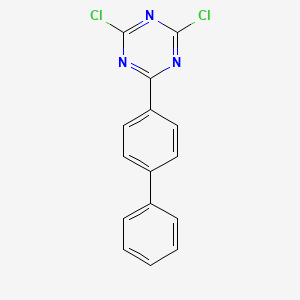 Chemical structure of 2-(4-Biphenylyl)-4,6-dichloro-1,3,5-triazine
